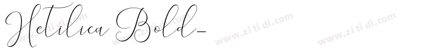 Hetilica Bold字体转换